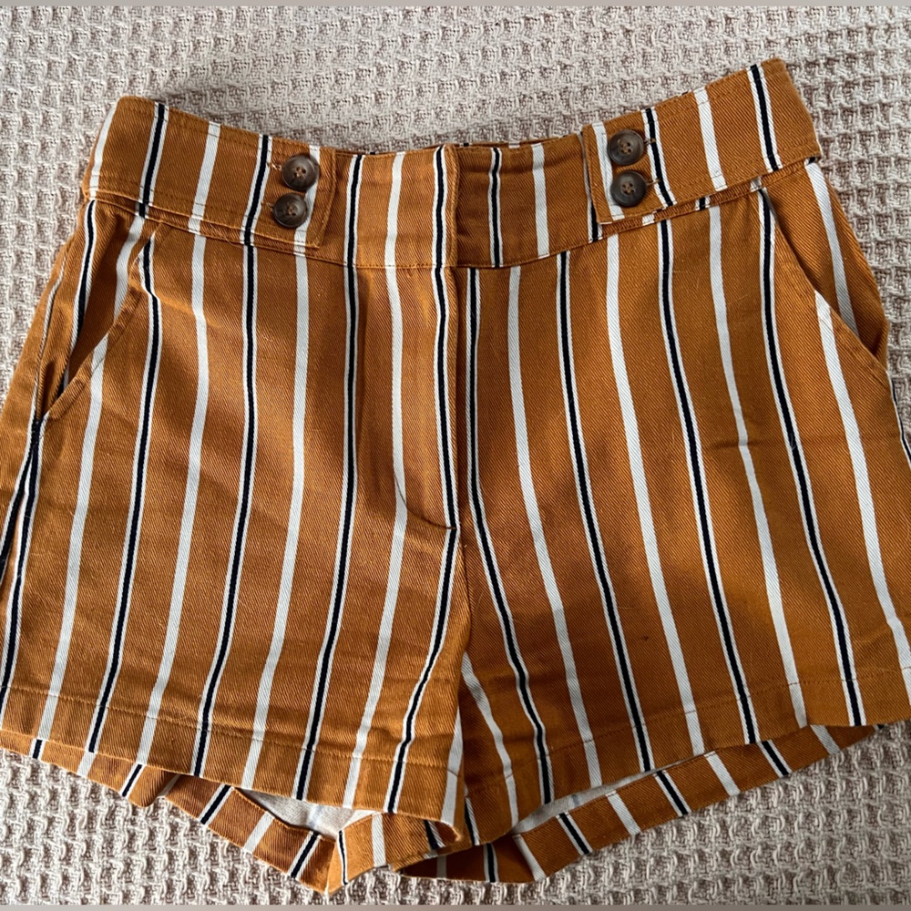 Mustard Striped Shorts